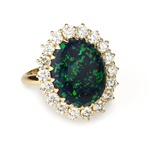 Colored Stone Ring Black Opal